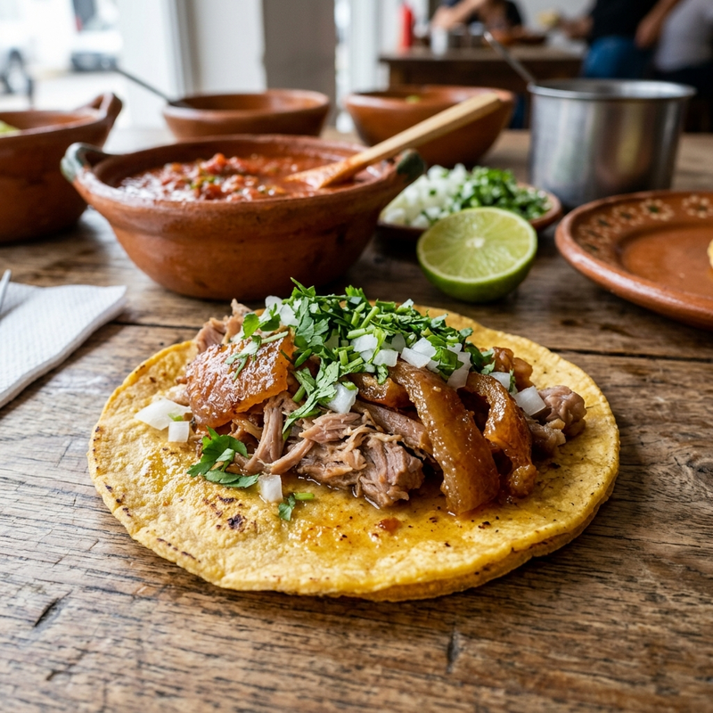 Tacos de Carnitas Surtida